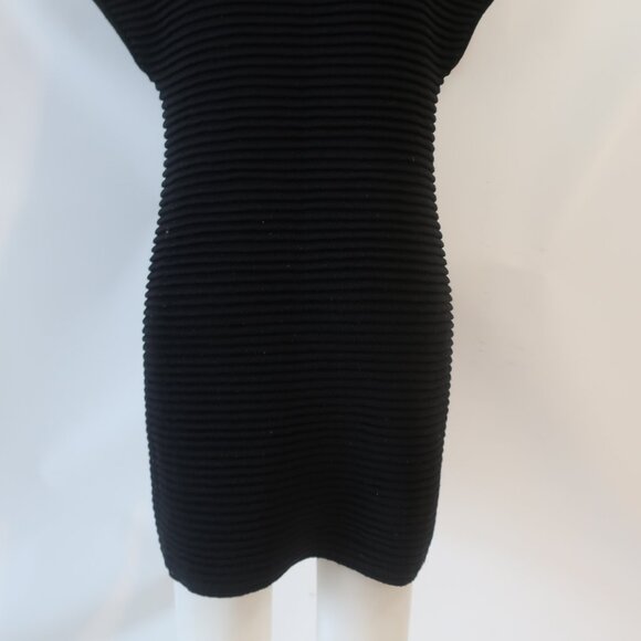 Womens Carolina Herrera Black Pure Wool Thick Knit Ribbed Designer Cardigan S - Picture 14 of 16